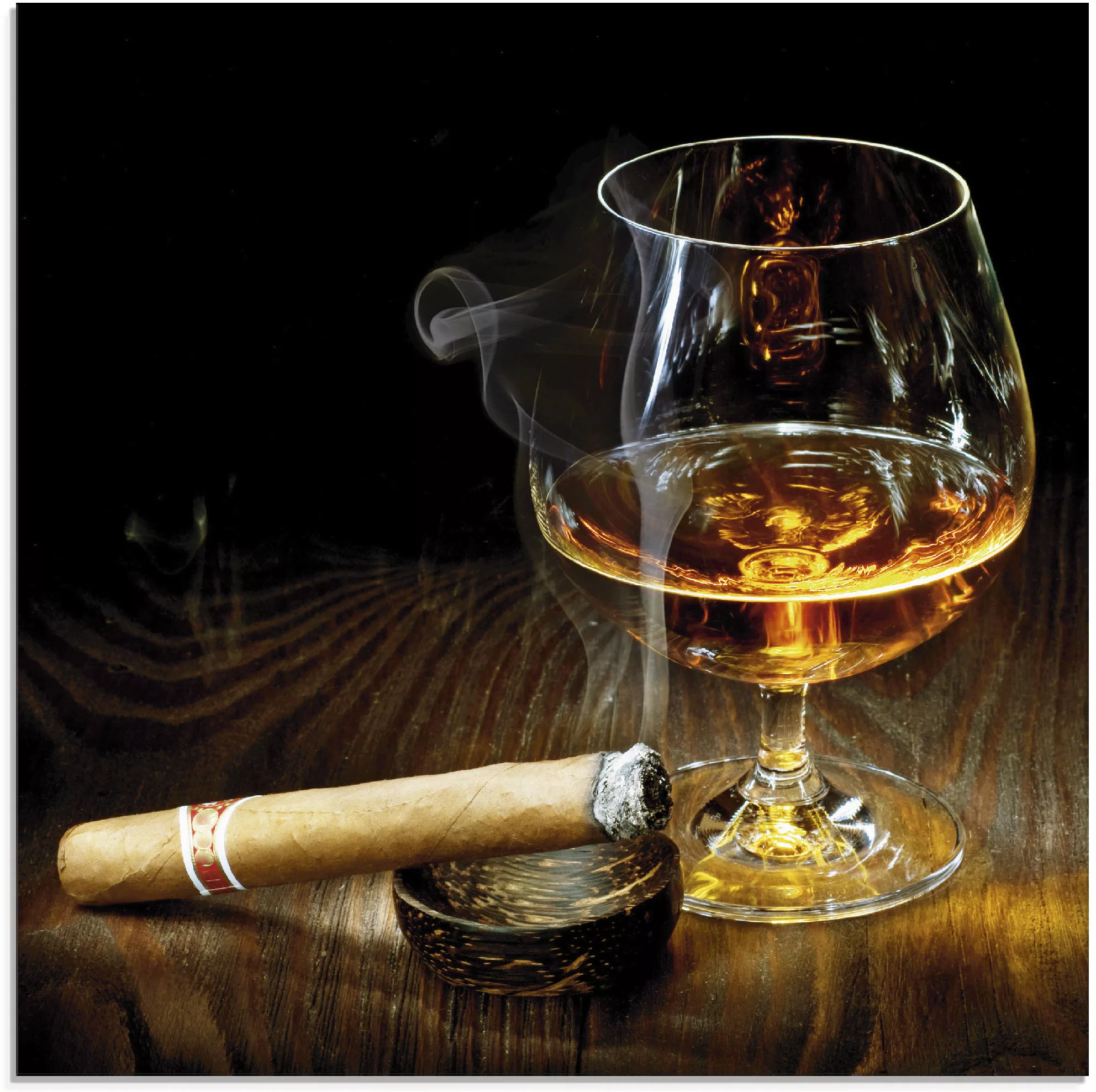 Artland Glasbild »Zigarre und Cognac«, Zigarren, (1 St.) günstig online kaufen