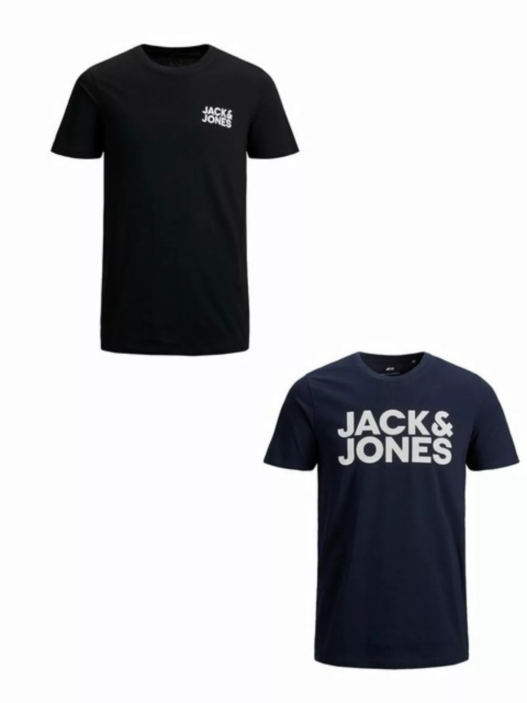 Jack & Jones T-Shirt 2er-Set Plus Size T-Shirt Logo (2-tlg) 4831 in Weiß-Gr günstig online kaufen