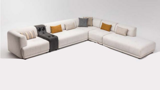 JVmoebel Ecksofa Modulsofa Ecksofa L form Stoffsofa Polstersofa Couch Sofa günstig online kaufen