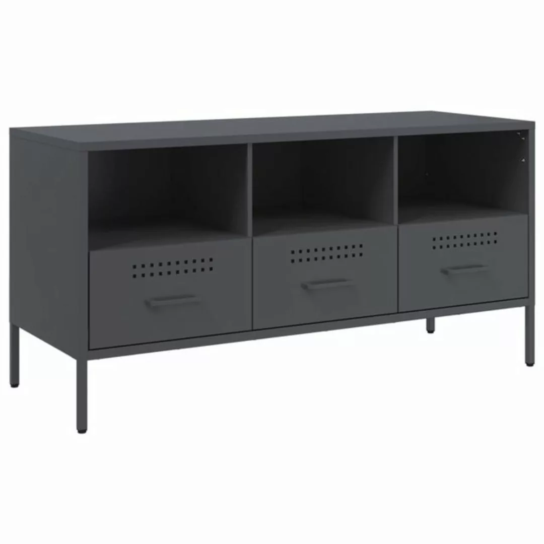 vidaXL Schrankmodule TV-Schrank Anthrazit 100,5x39x50,5 cm Stahl günstig online kaufen