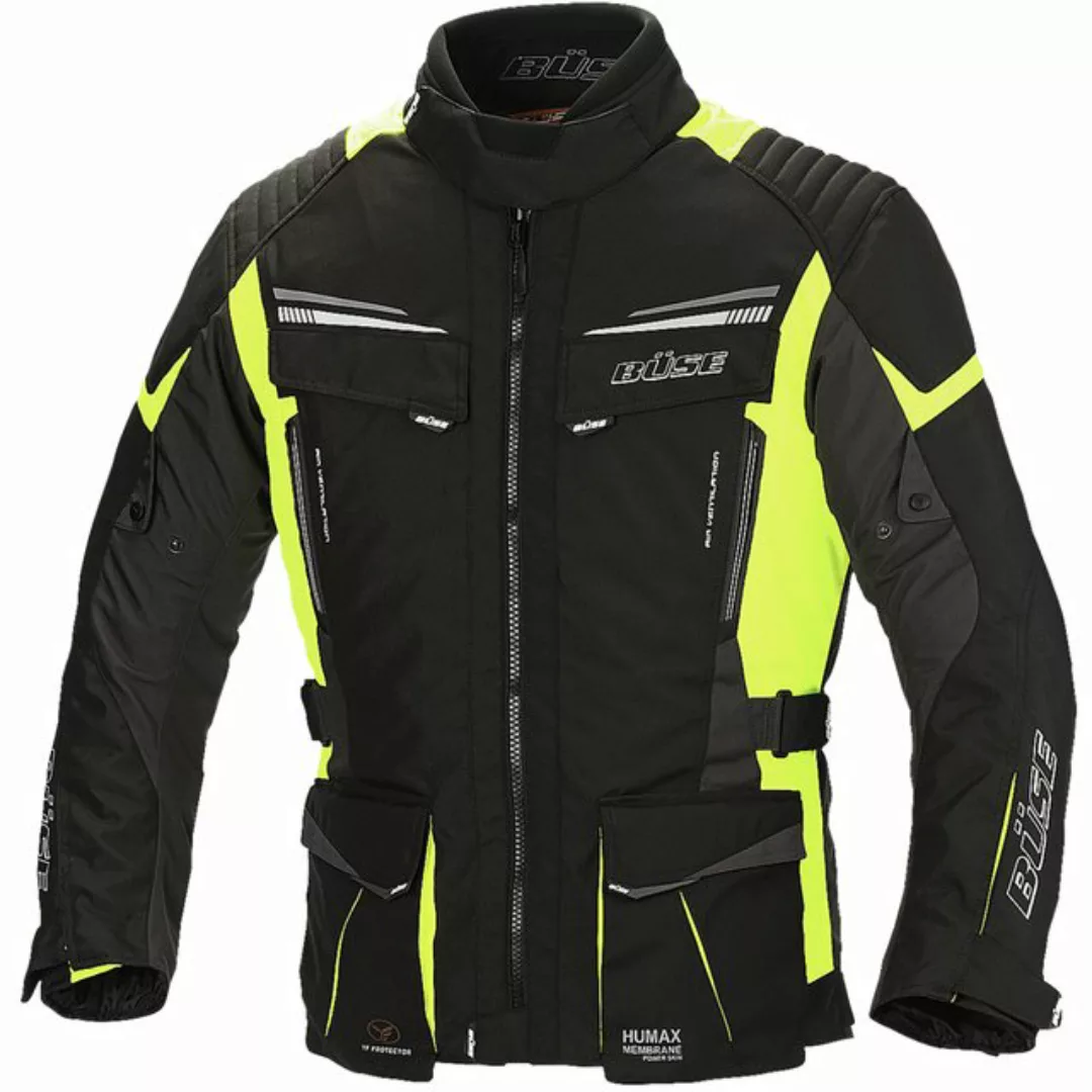 Büse Motorradjacke Büse LAGO PRO Textiljacke schwarz / neon gelb 4XL günstig online kaufen