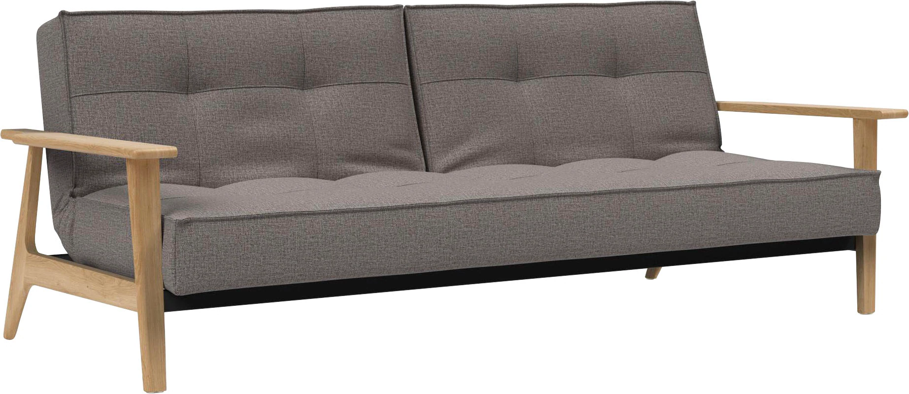 Innovation - Splitback Frej Schlafsofa Eiche 234x90cm - hellblau/Stoff 525 günstig online kaufen