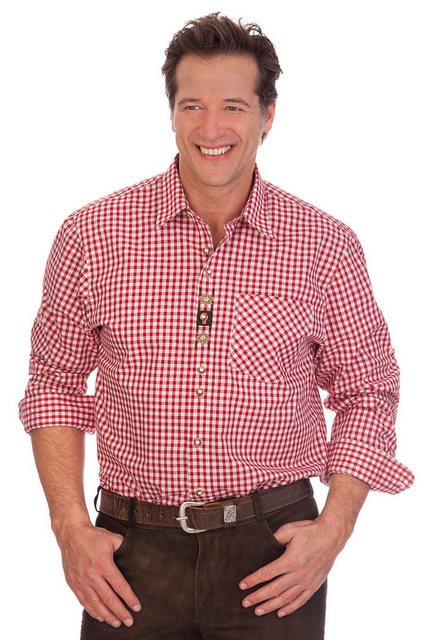 orbis Trachtenhemd Trachtenhemd - H1537 - rot, bordeaux günstig online kaufen