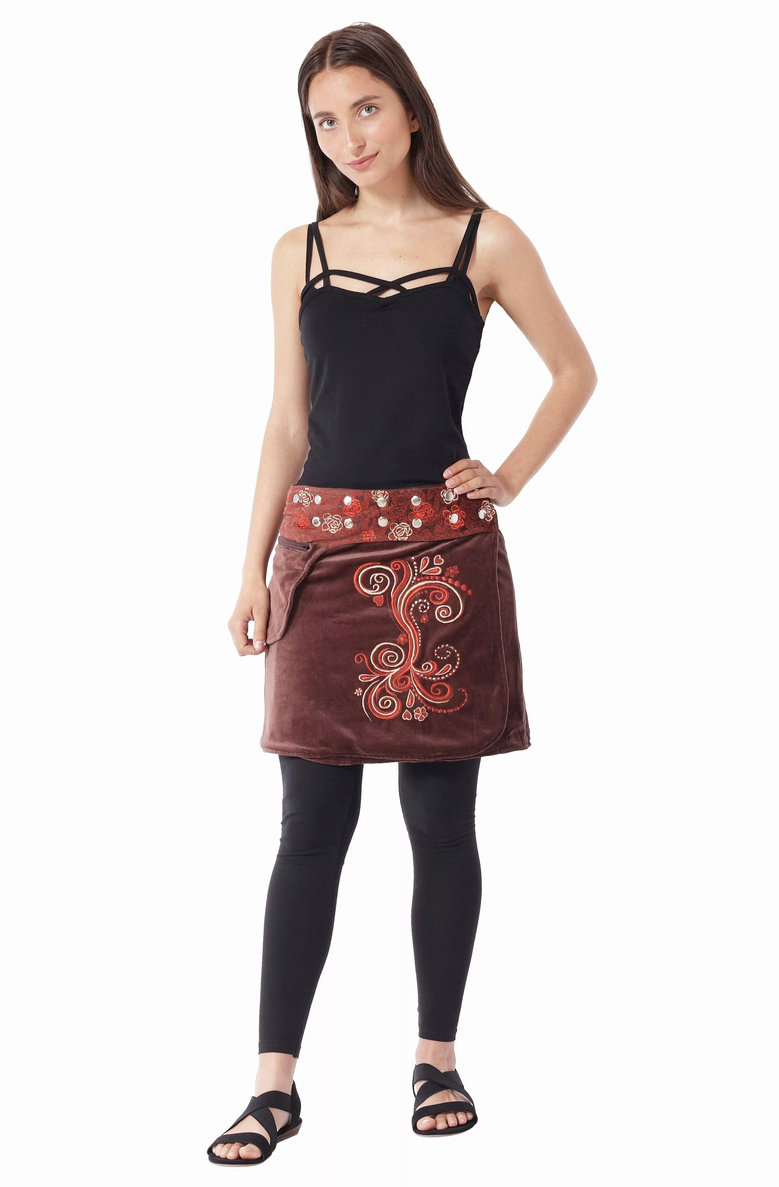 PUREWONDER Wickelrock Winterrock sk236 aus Samt günstig online kaufen