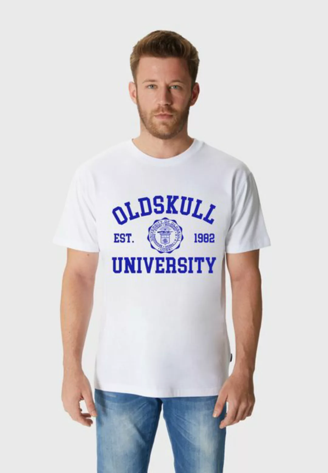 Oldskull T-Shirt Retro University Logo Graphic günstig online kaufen