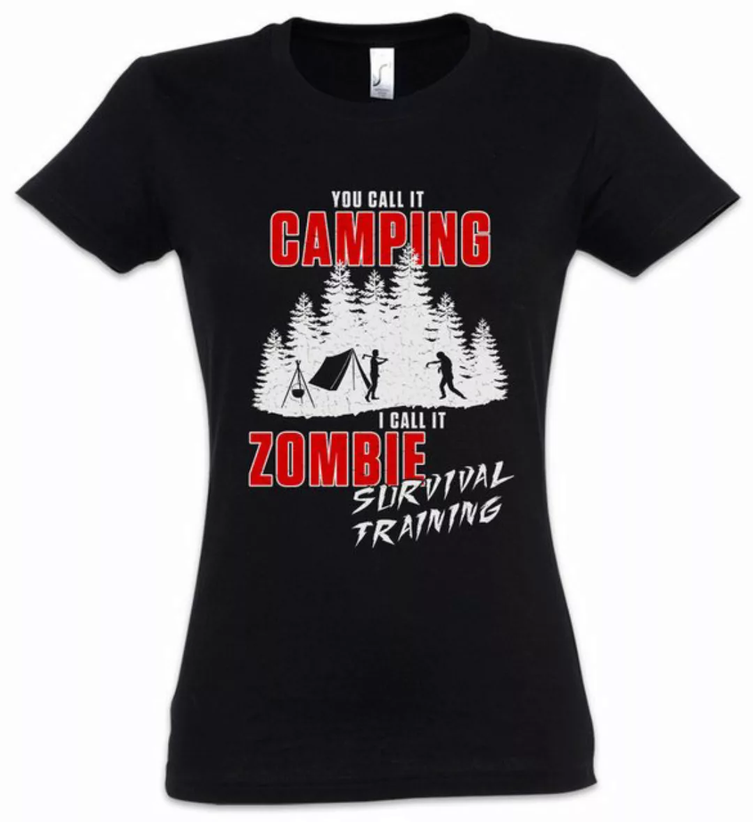 Urban Backwoods Print-Shirt Zombie Survival Training Damen T-Shirt Camping günstig online kaufen