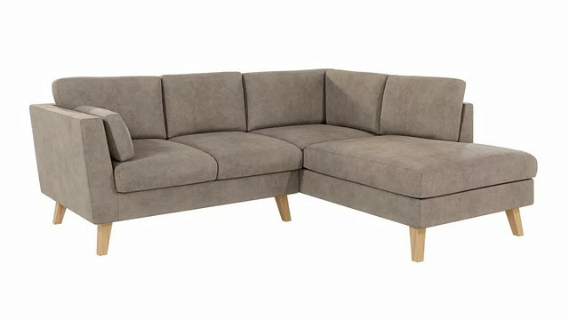 S-Style Möbel Ecksofa mit Holzfüßen im skandinavischen Stil Angeles, mit We günstig online kaufen