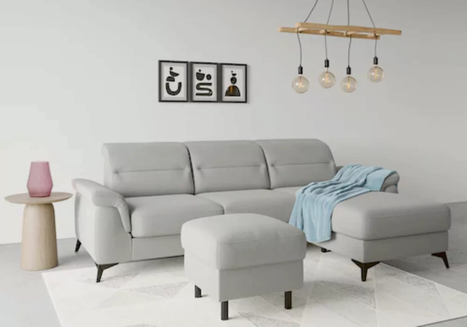 sit&more Ecksofa »Sinatra L-Form«, mit Recamiere, optional mit Kopfteilvers günstig online kaufen