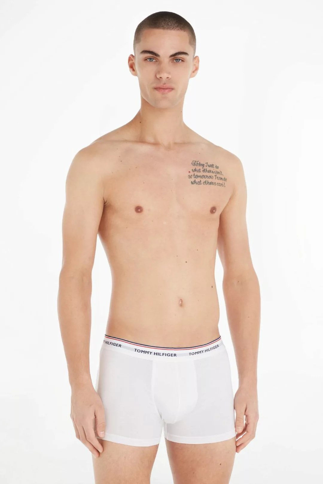 Tommy Hilfiger 3-er Stretch Trunks Weiß, Grau, Schwarz günstig online kaufen