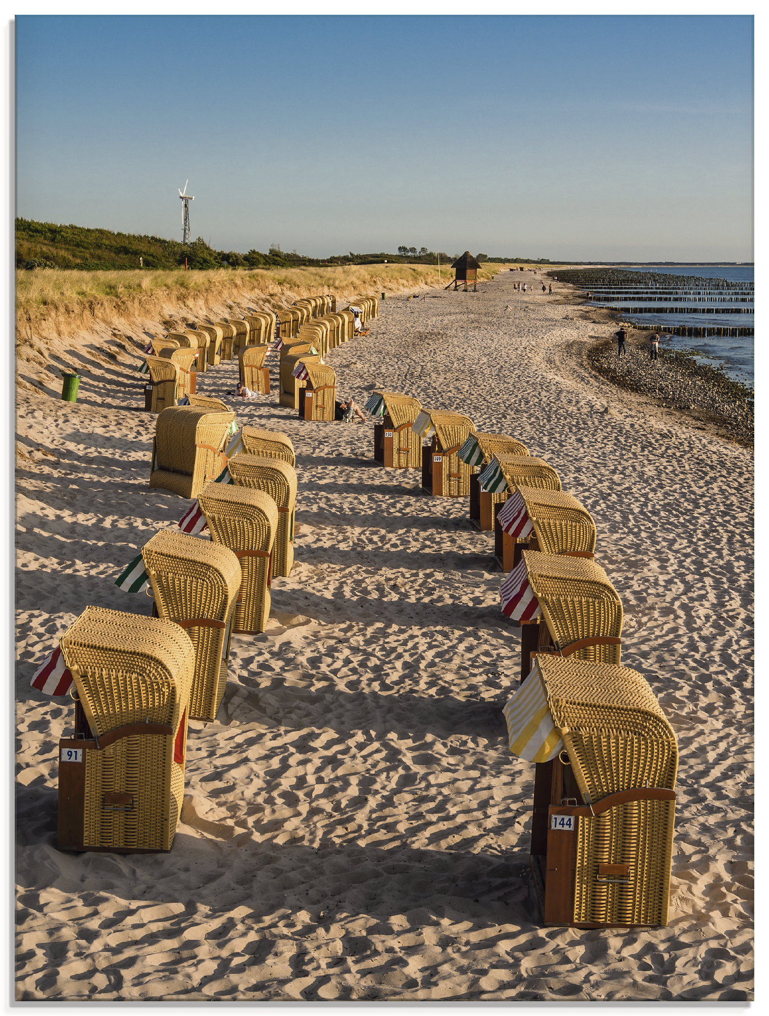 Artland Glasbild "Strandkörbe Ostseeküste in Wustrow", Gewässer, (1 St.), i günstig online kaufen