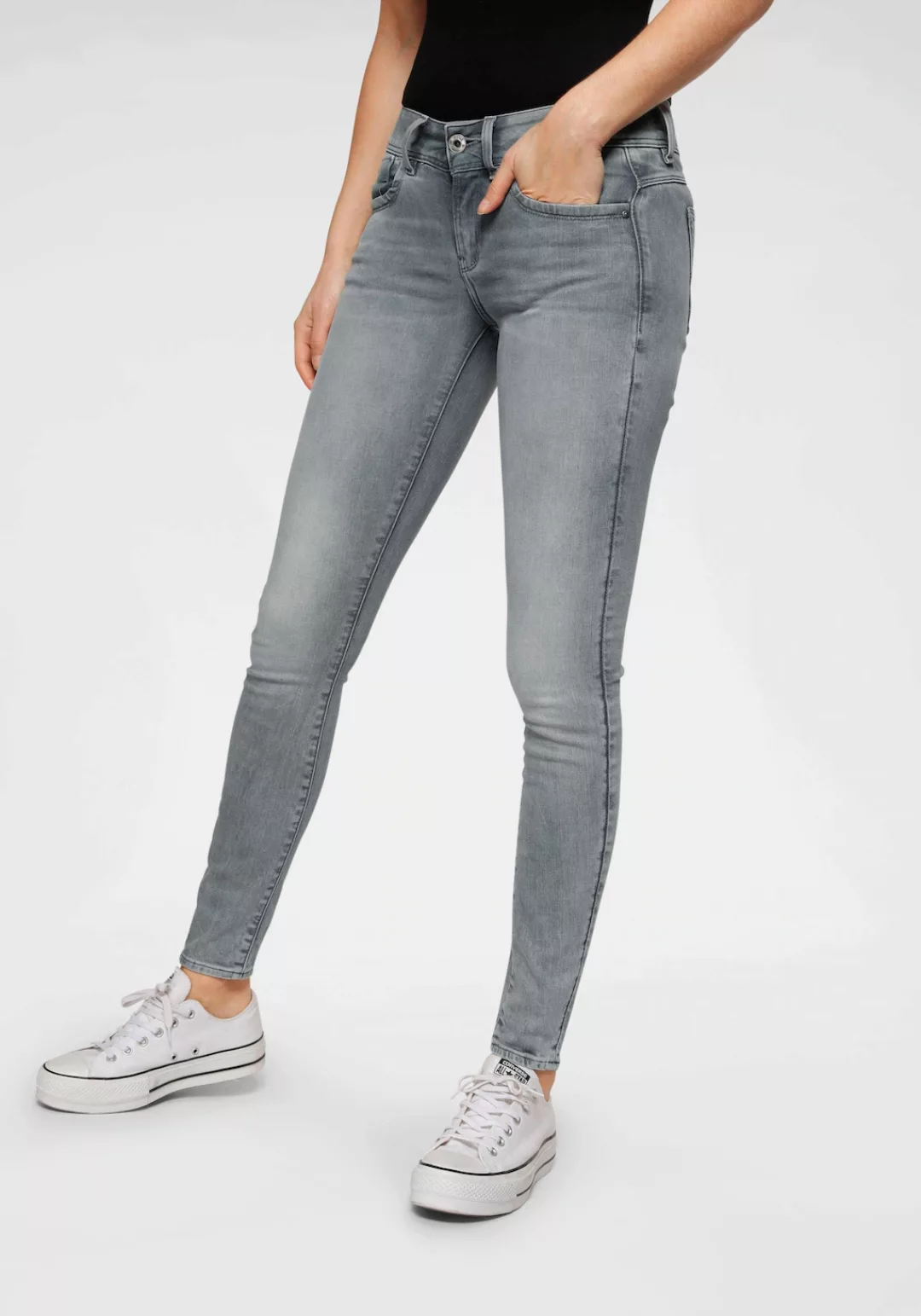 G-STAR Skinny-fit-Jeans Mid Waist Skinny mit Elasthan-Anteil günstig online kaufen