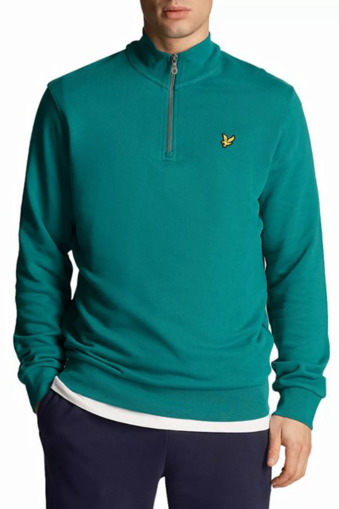 Lyle & Scott Sweatshirt Herren, 100% Baumwolle, 1/4 Zip günstig online kaufen