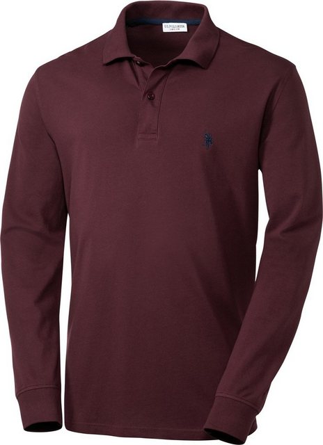 U.S. Polo Assn Langarm-Poloshirt angenehmes Stretch-Baumwoll-Piqué Langarms günstig online kaufen