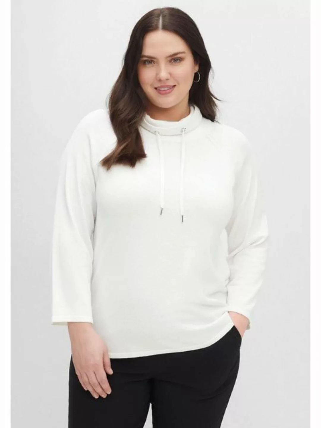 Sheego 3/4 Arm-Pullover "Große Größen", mit weitem Stehkragen günstig online kaufen