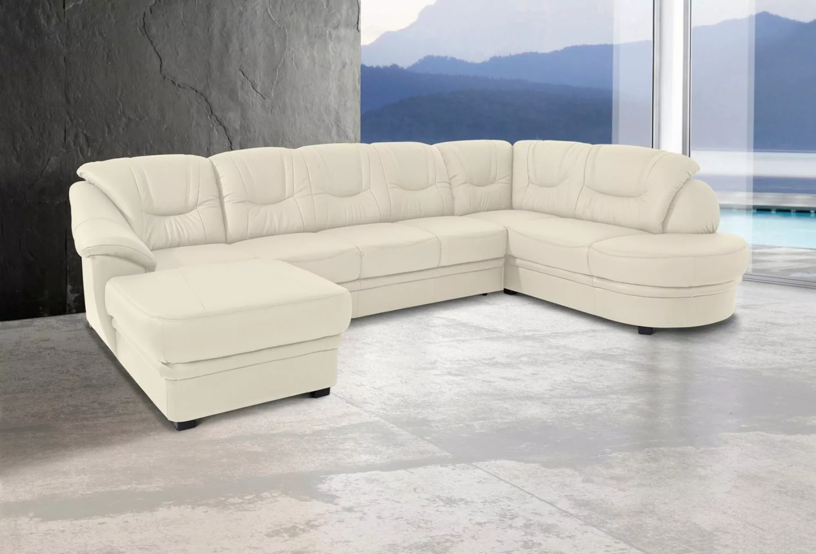 sit&more Wohnlandschaft "Riva U-Form", wahlweise mit Bettfunktion günstig online kaufen