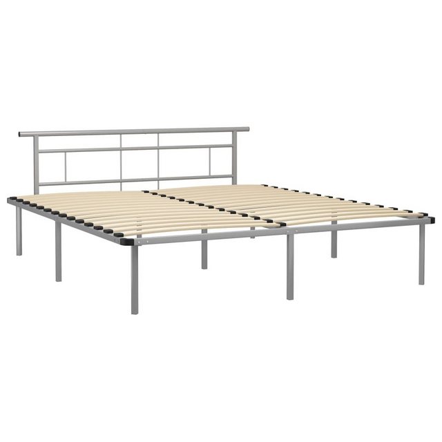 furnicato Bettgestell Grau Metall 200x200 cm (1-tlg) günstig online kaufen