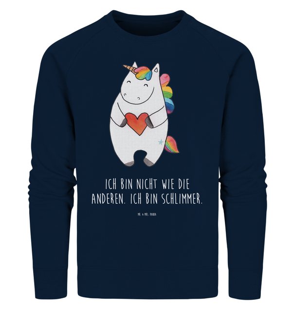 Mr. & Mrs. Panda Longpullover Größe XS Einhorn Herz - French Navy - Geschen günstig online kaufen