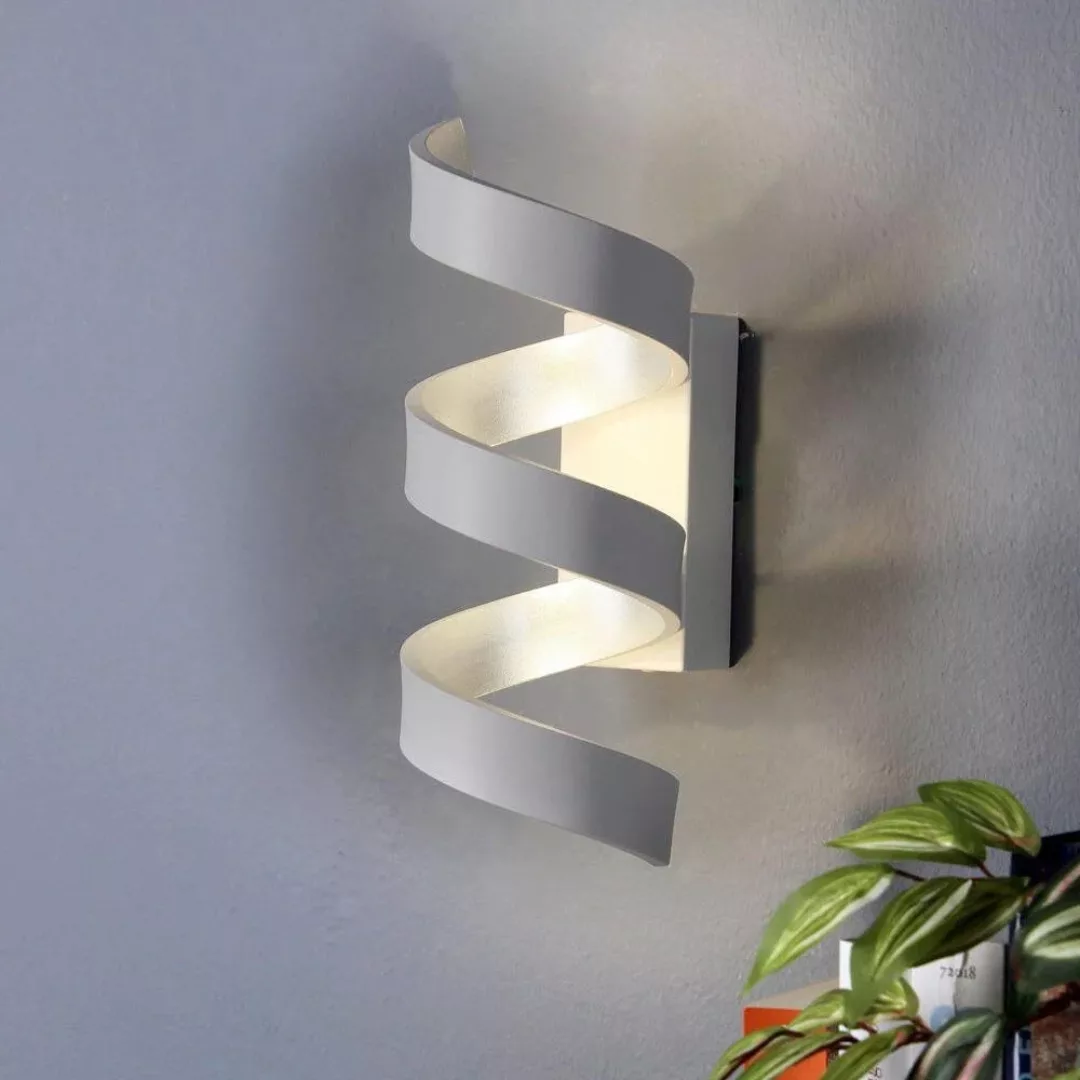 LED Wandleuchte Helix in Weiß und Silber 9W 720lm günstig online kaufen