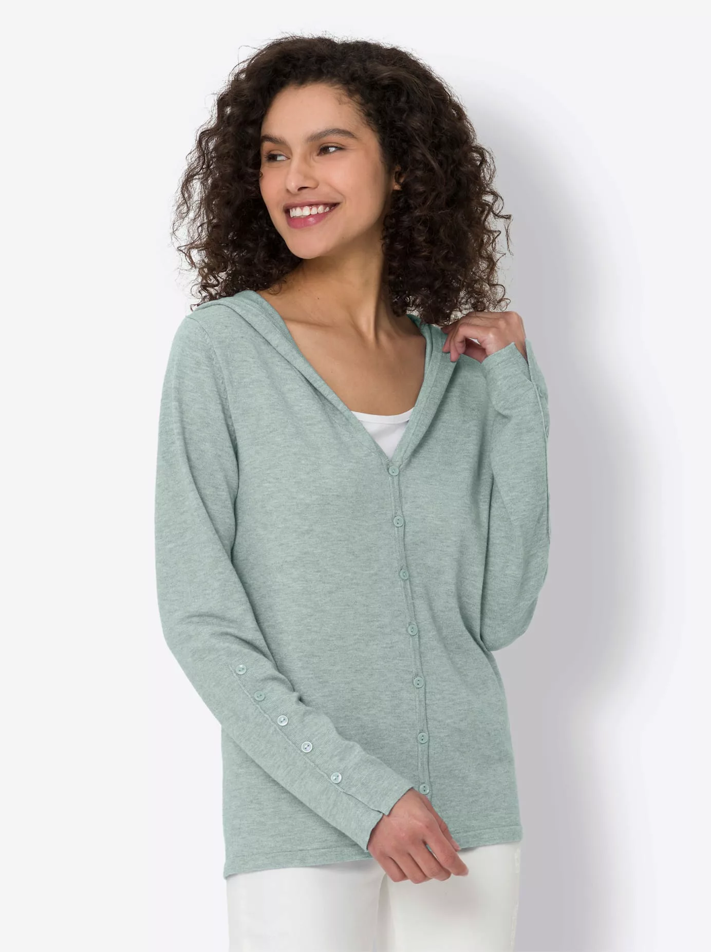 heine Kapuzenstrickjacke günstig online kaufen