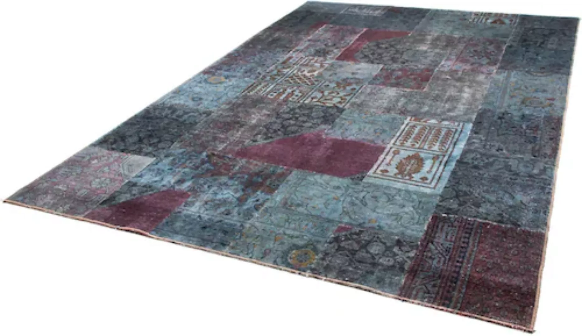 morgenland Teppich »Patchwork - 291 x 194 cm - blau«, rechteckig günstig online kaufen