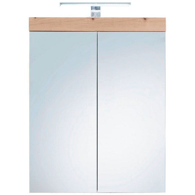 Lomadox Spiegelschrank ALTENA-19 mit 2 Türen inkl. Beleuchtung in Asteiche günstig online kaufen