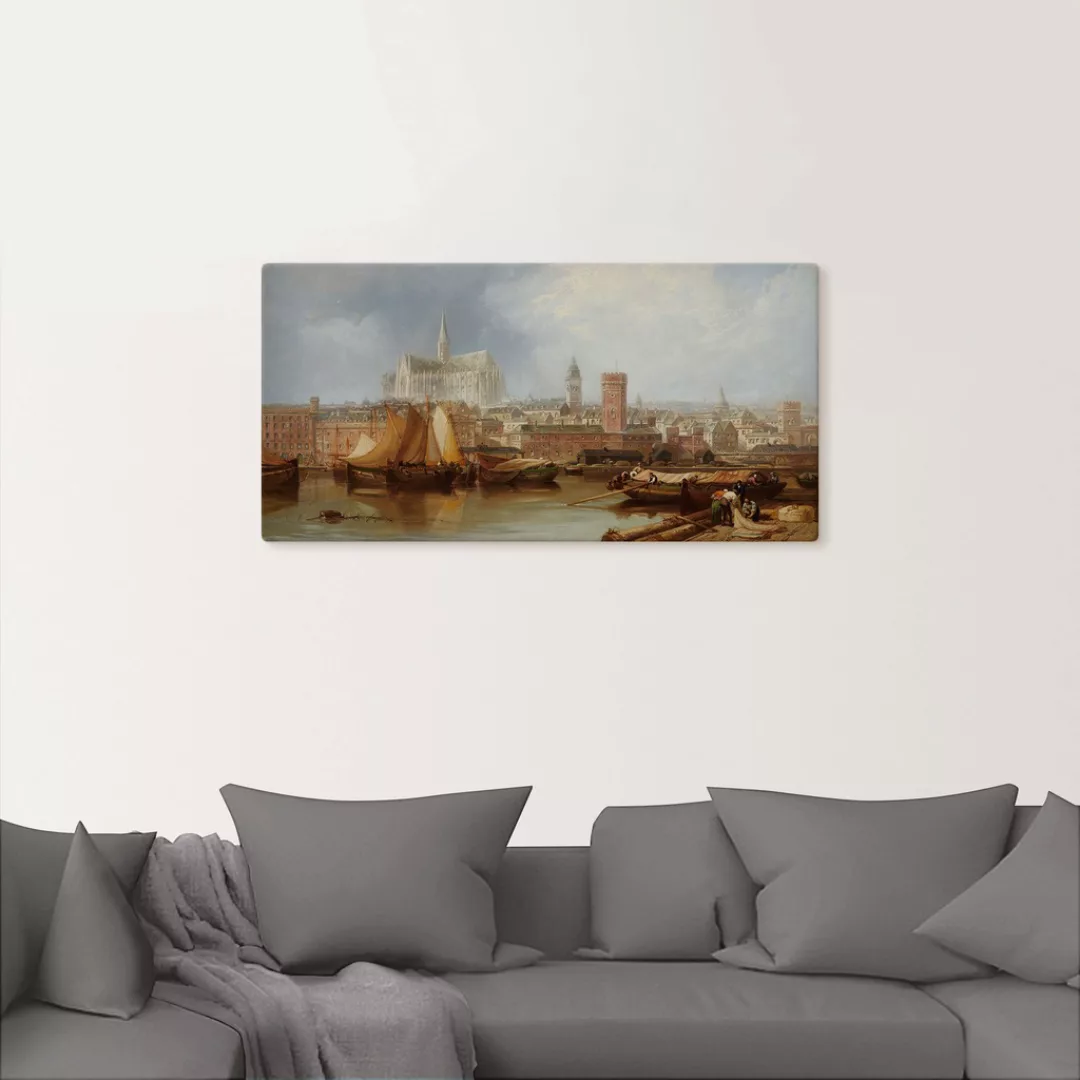 Artland Wandbild »Ansicht von Köln, unvollendeter Dom«, Bilder von Booten & günstig online kaufen