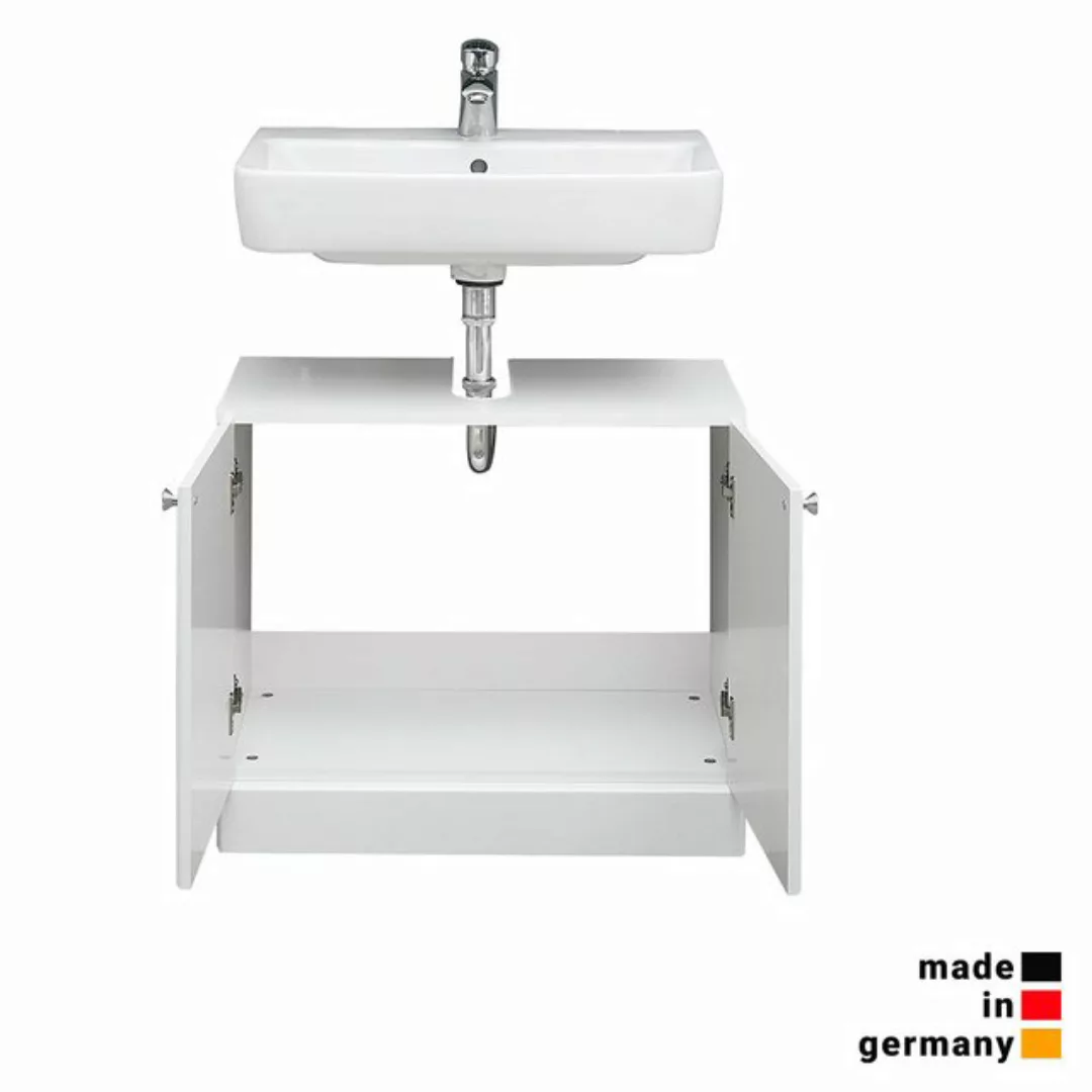 Lomadox Waschbeckenunterschrank NEMI-66 Bad in weiß mit weiß Hochglanz, B/H günstig online kaufen