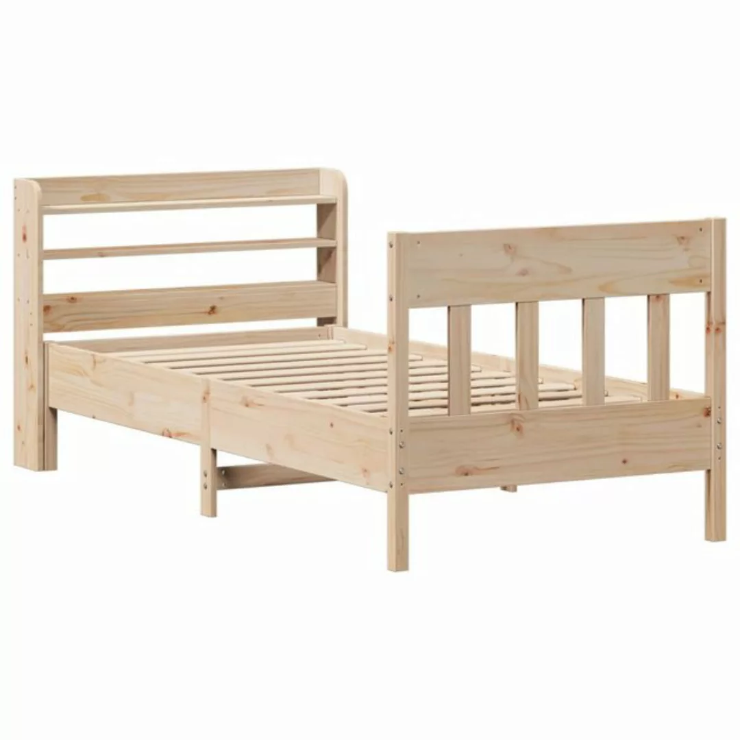 vidaXL Bett Massivholzbett ohne Matratze 75x190 cm Kiefernholz günstig online kaufen