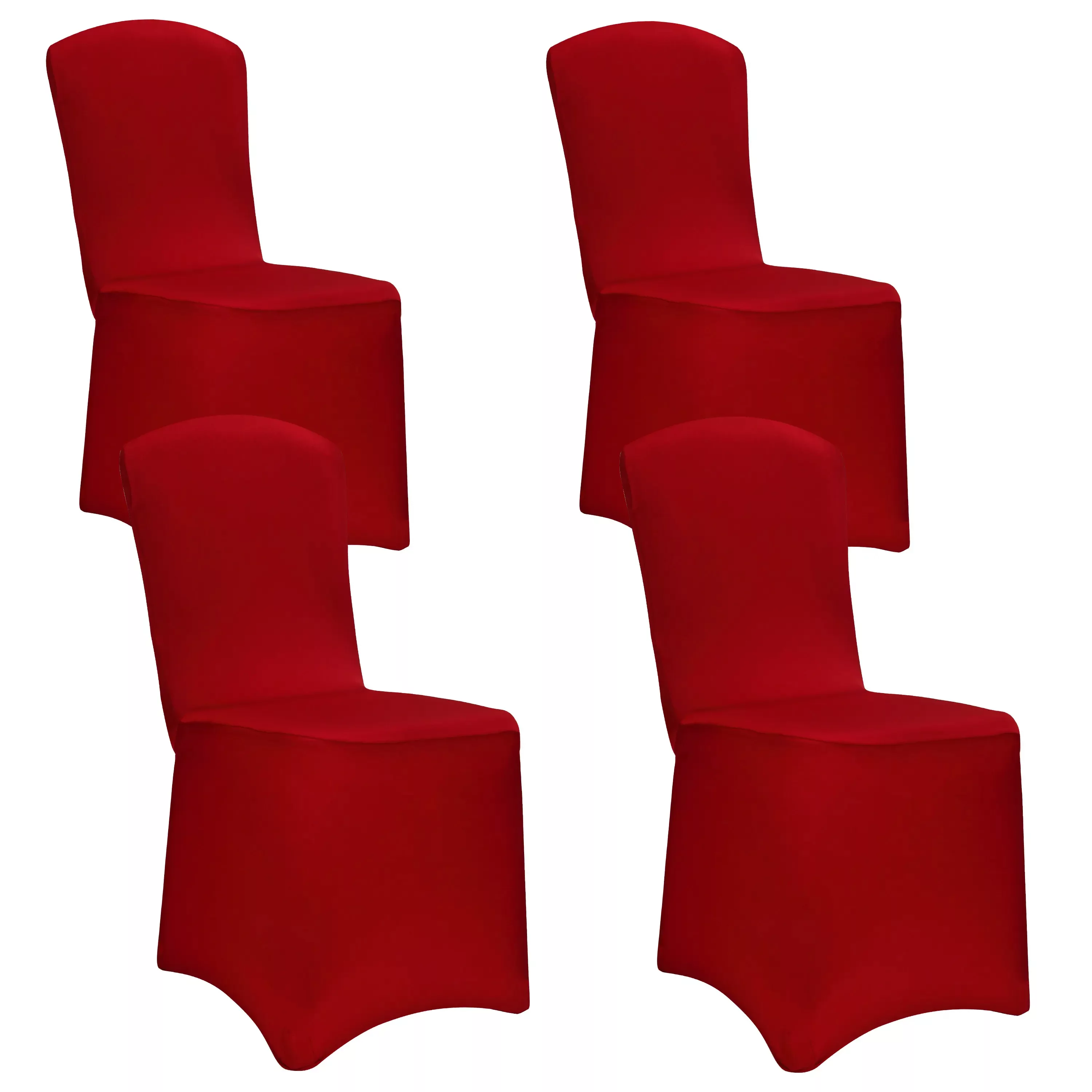 Stuhlhusse 4er-Set Bordeaux OEKO-TEX® günstig online kaufen