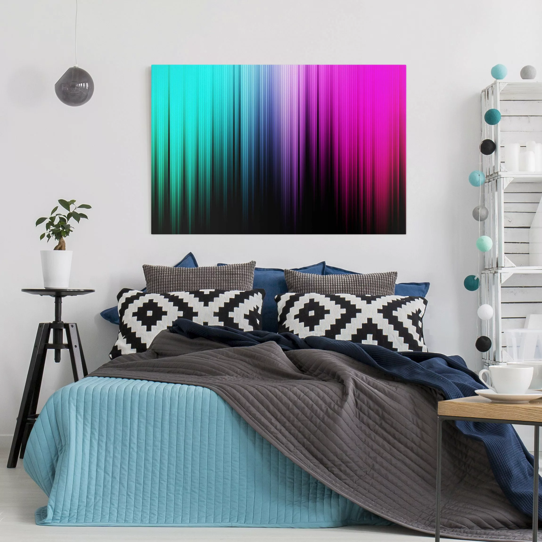 Leinwandbild Muster - Querformat Rainbow Display günstig online kaufen
