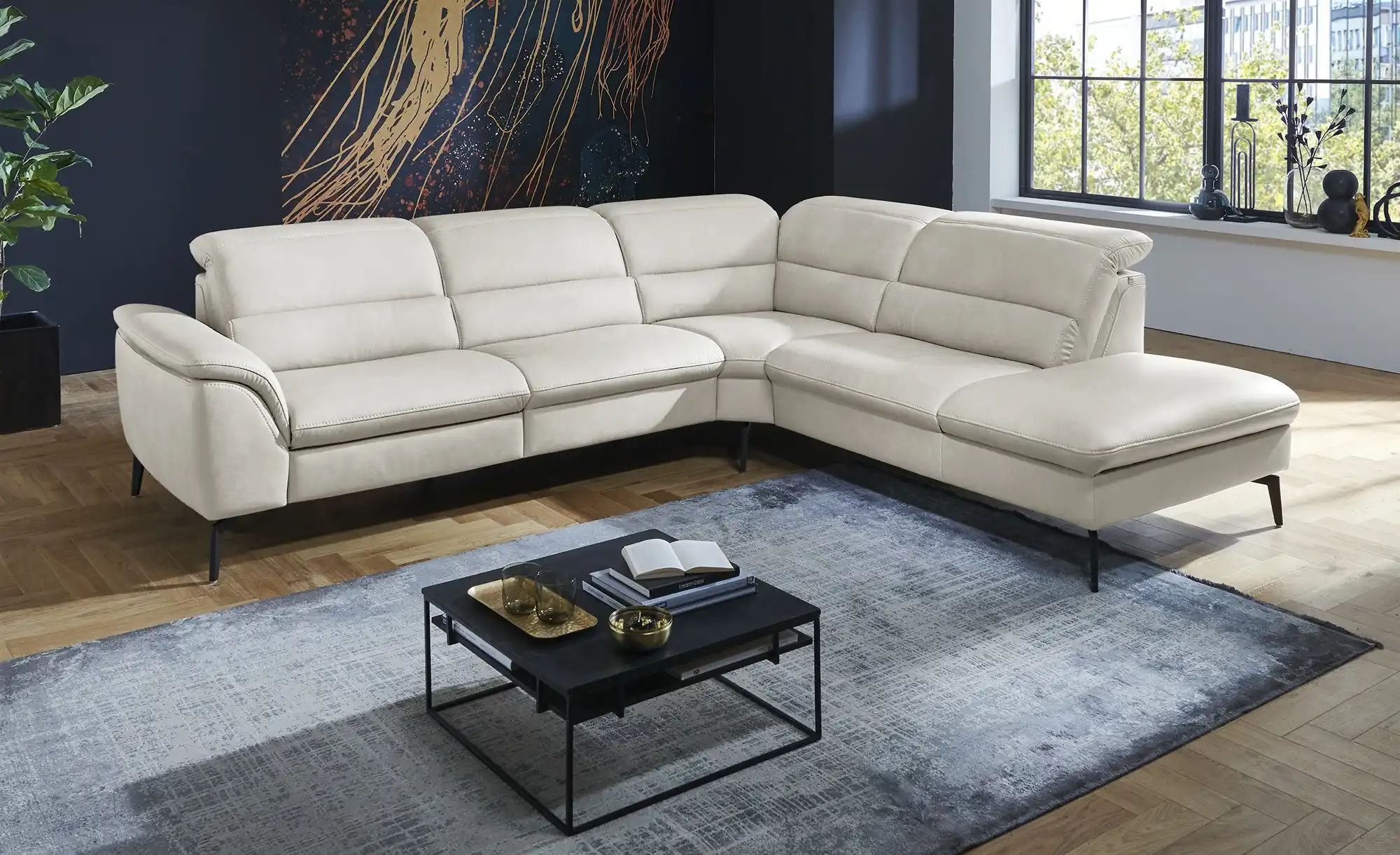 Hukla Ecksofa  Luisa ¦ grau ¦ Maße (cm): B: 298 H: 106 T: 258 Polstermöbel günstig online kaufen