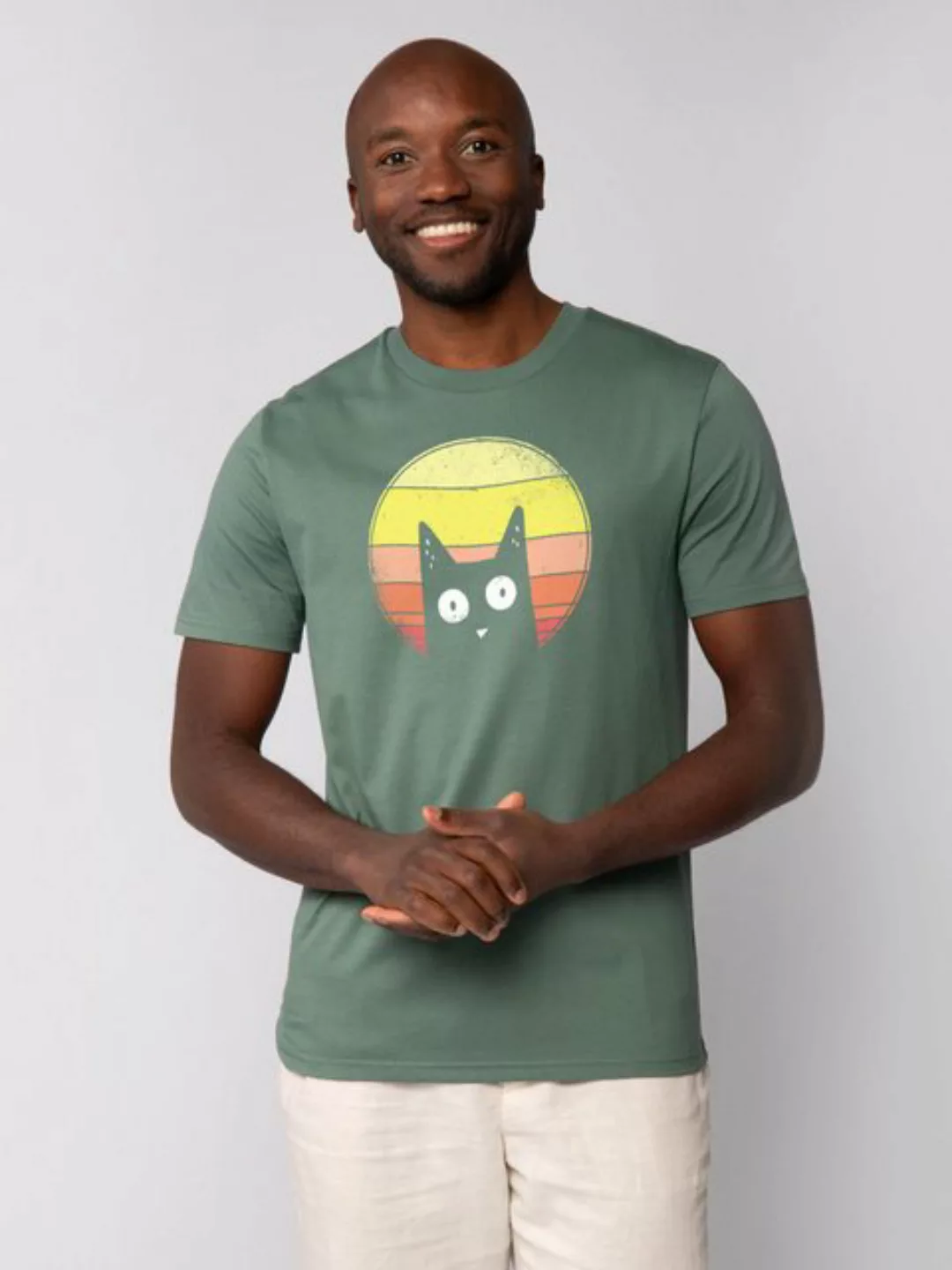 wat? Apparel Print-Shirt Sunset Cat (1-tlg) günstig online kaufen