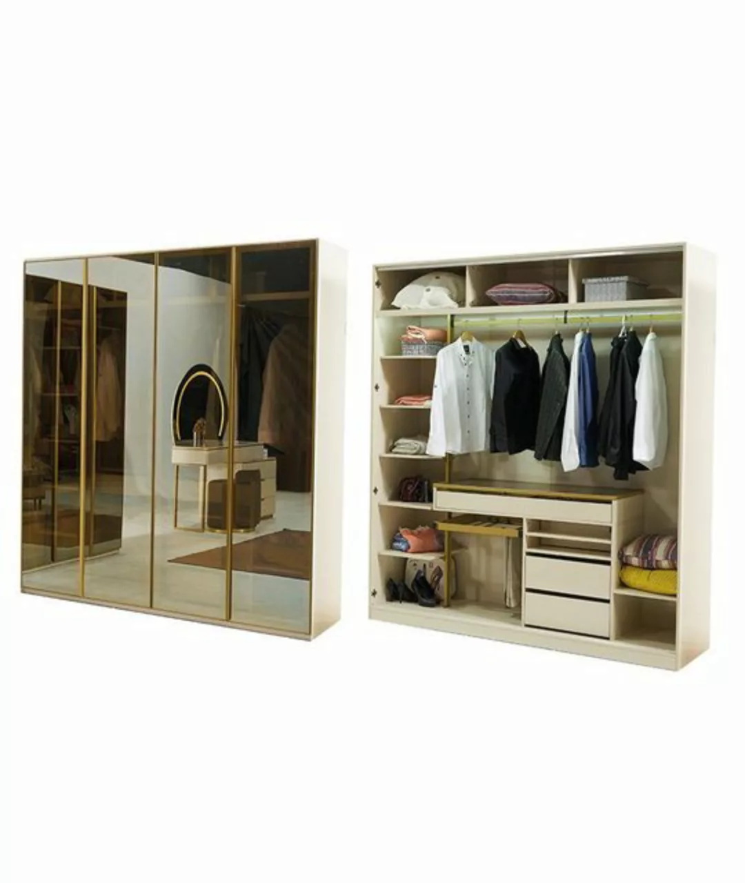 Xlmoebel Kleiderschrank Luxus Kleiderschrank - Design Schrank Exklusive Möb günstig online kaufen