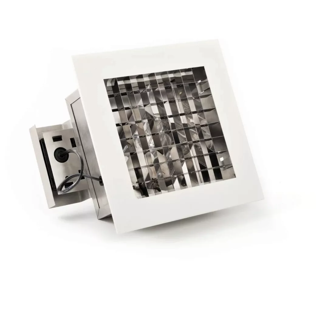 Funktinelle Einbauleuchte aus Aluminium in weiß und Acrylglas, E27 Fassung günstig online kaufen