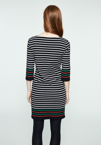 Jolindaa Contrast Stripes - Damen Sweatkleid Aus Bio-baumwolle günstig online kaufen