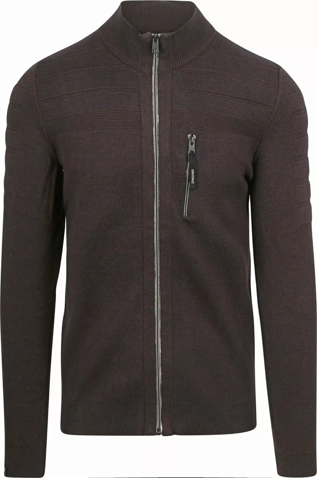 Vanguard Strickjacke Bonded Mouline Braun - Größe 3XL günstig online kaufen