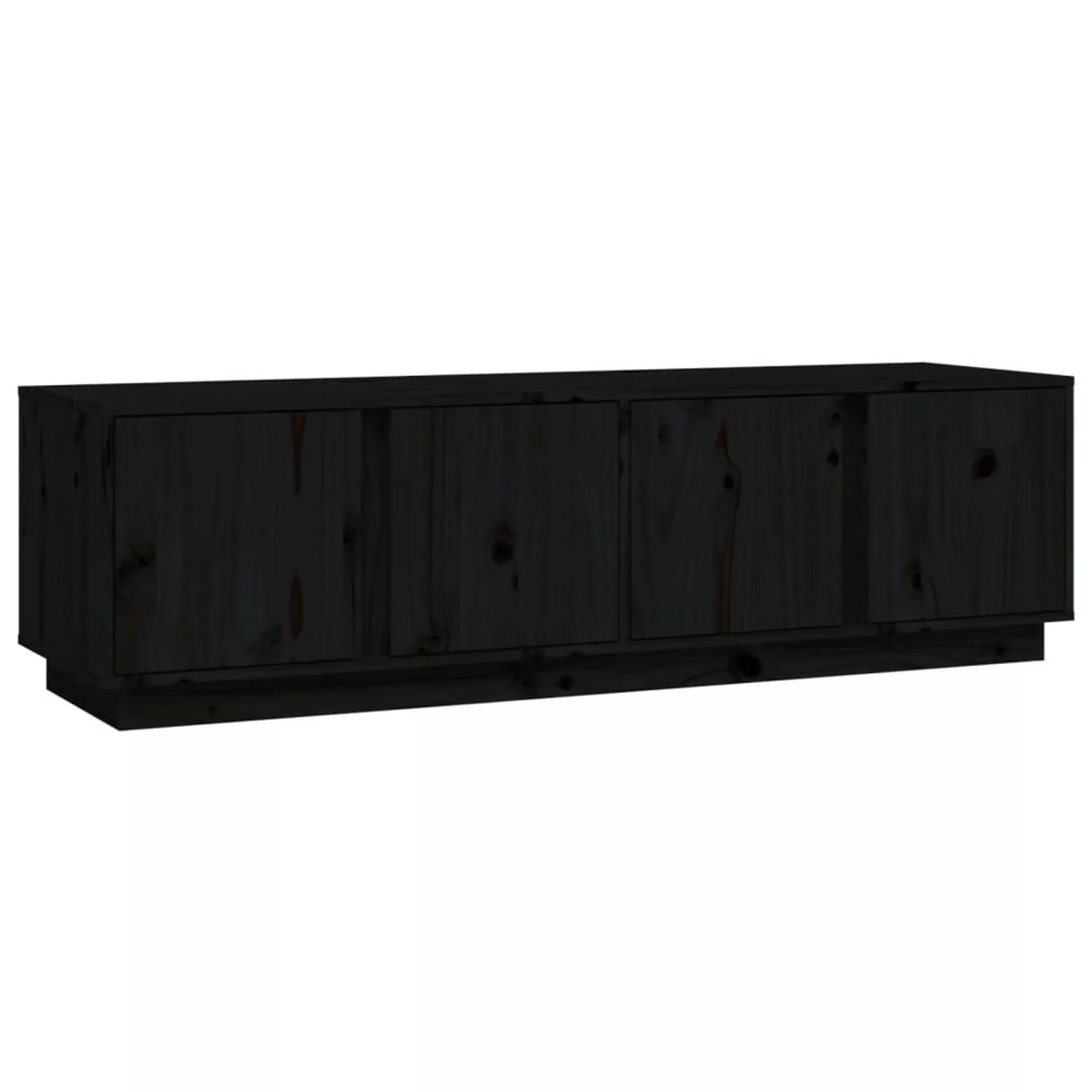 vidaXL TV-Schrank TV-Schrank Schwarz 140x40x40 cm Massivholz Kiefer günstig online kaufen