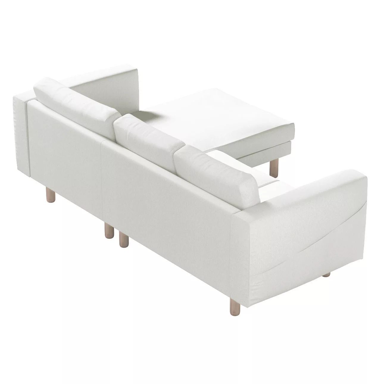 Bezug für Norsborg 3-Sitzer Sofa mit Recamiere, creme, Norsborg Bezug für 3 günstig online kaufen