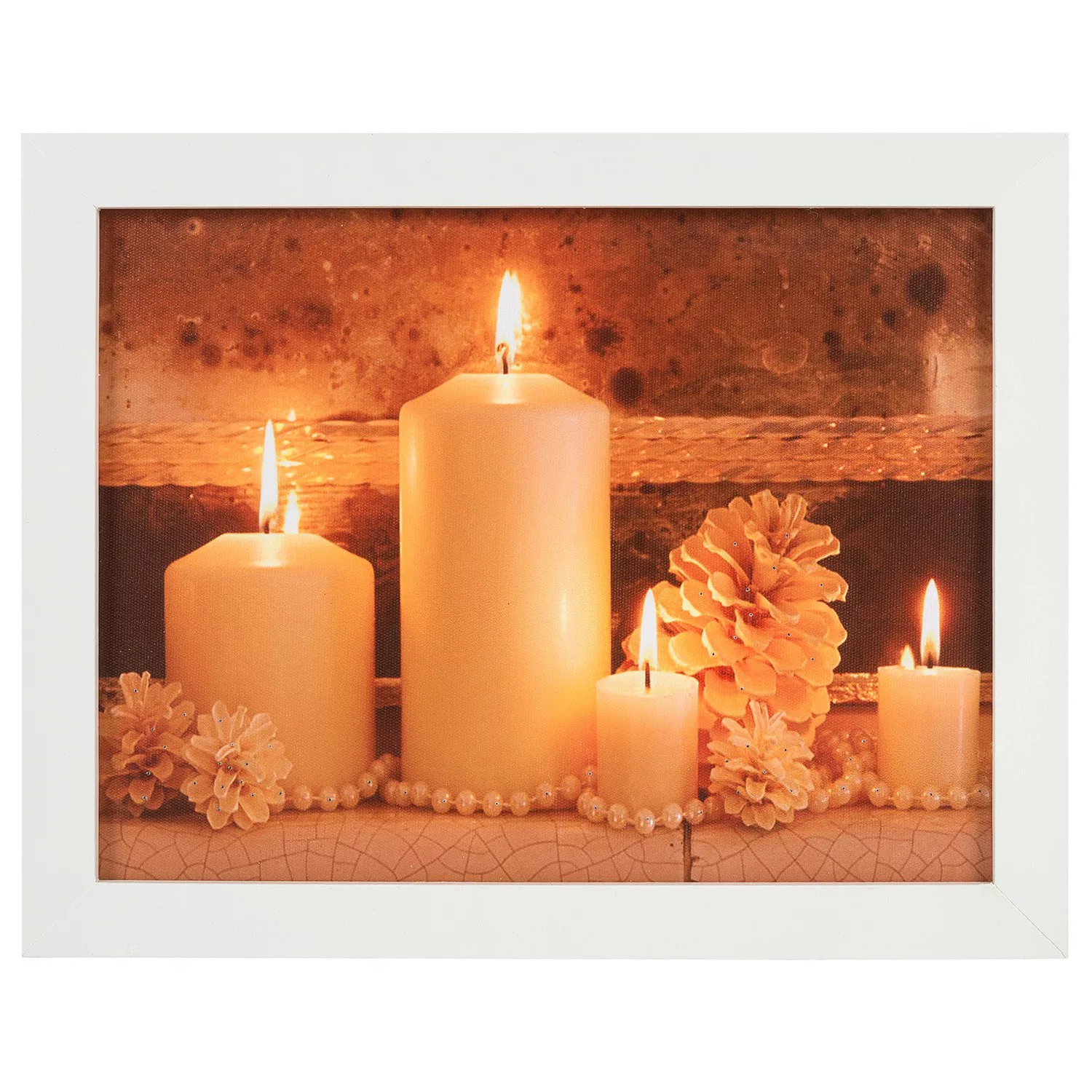 home24 LED-Wandbild Weiße Kerzen günstig online kaufen