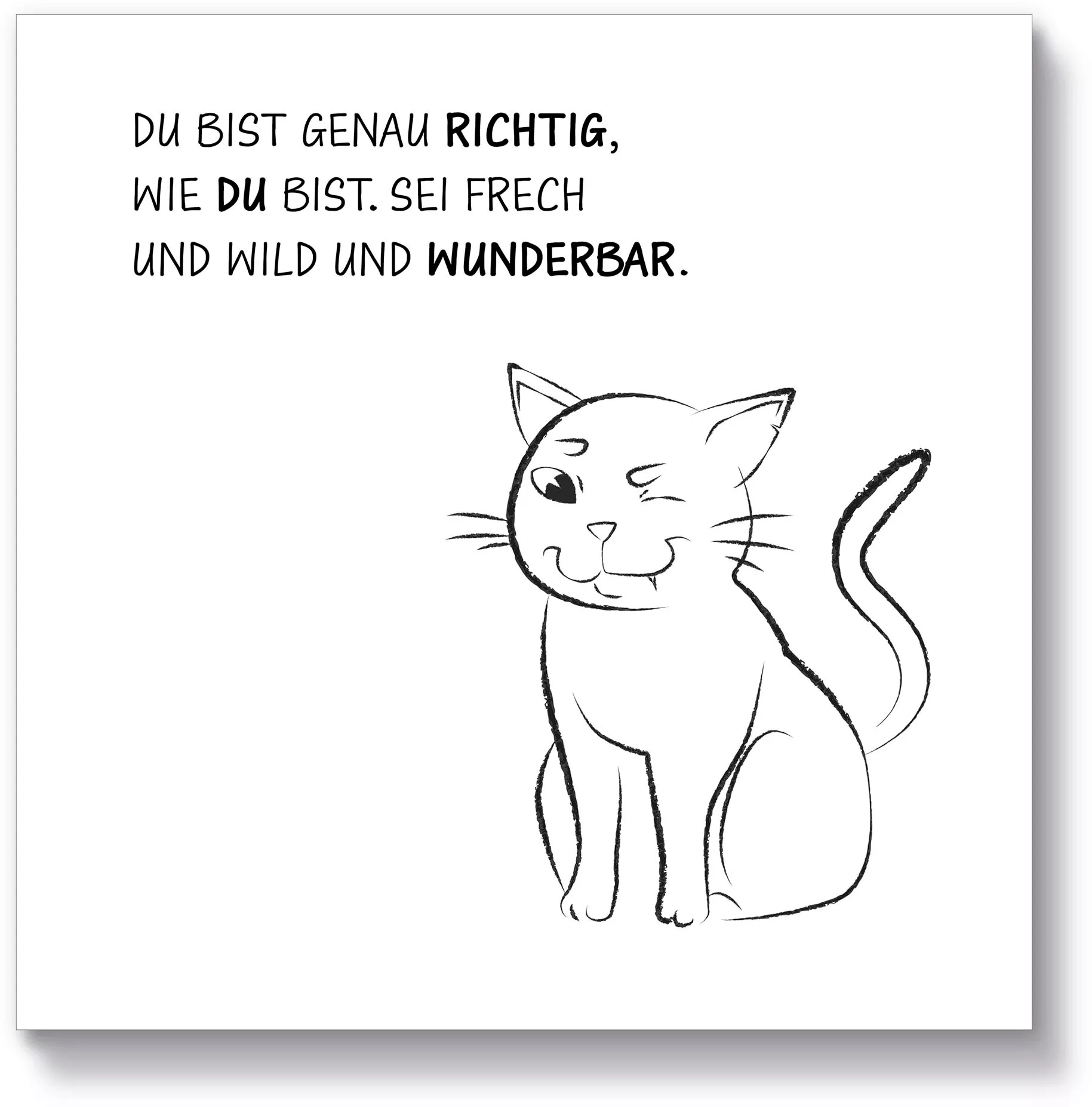 Artland Holzbild "Katze", Sprüche & Texte, (1 St.) günstig online kaufen