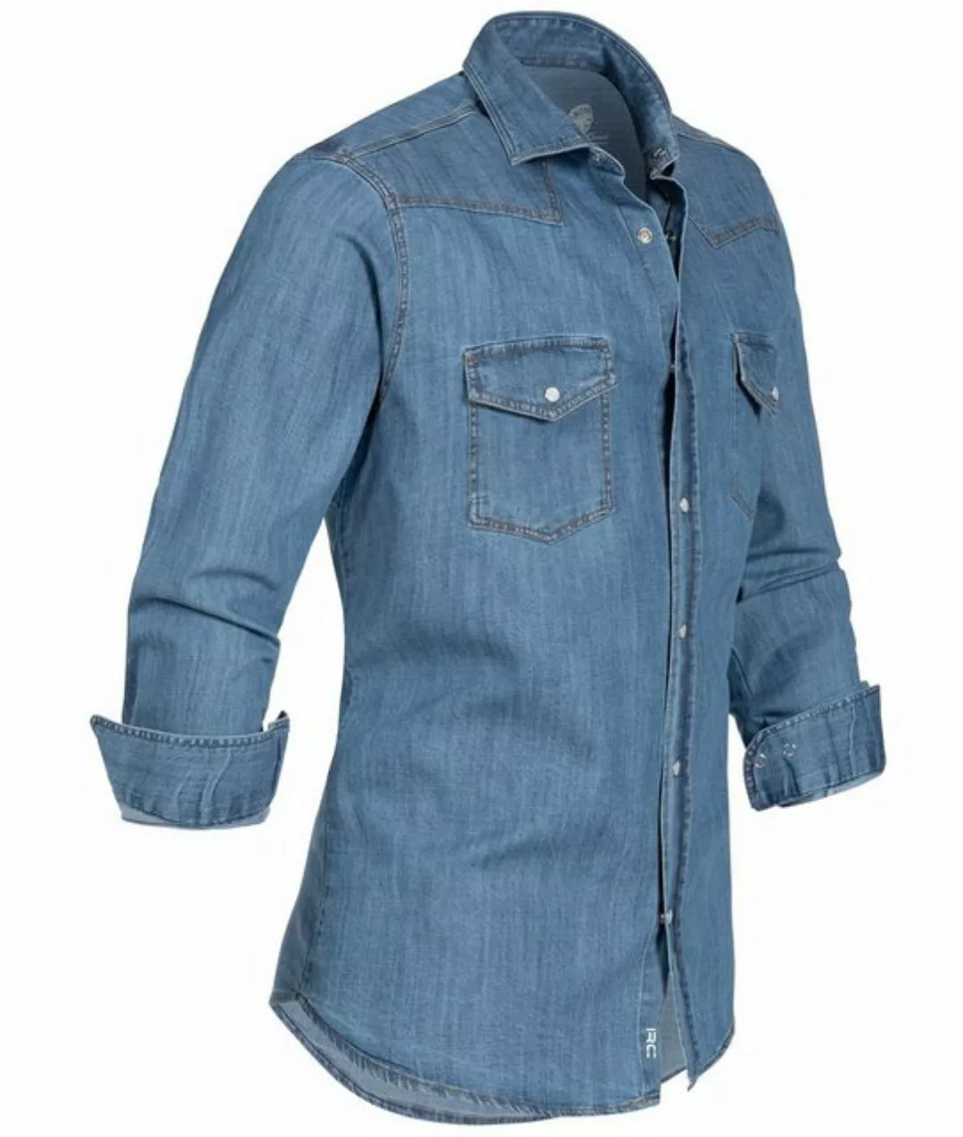 Rock Creek Jeanshemd Herren Jeanshemd Hellblau H-199A günstig online kaufen