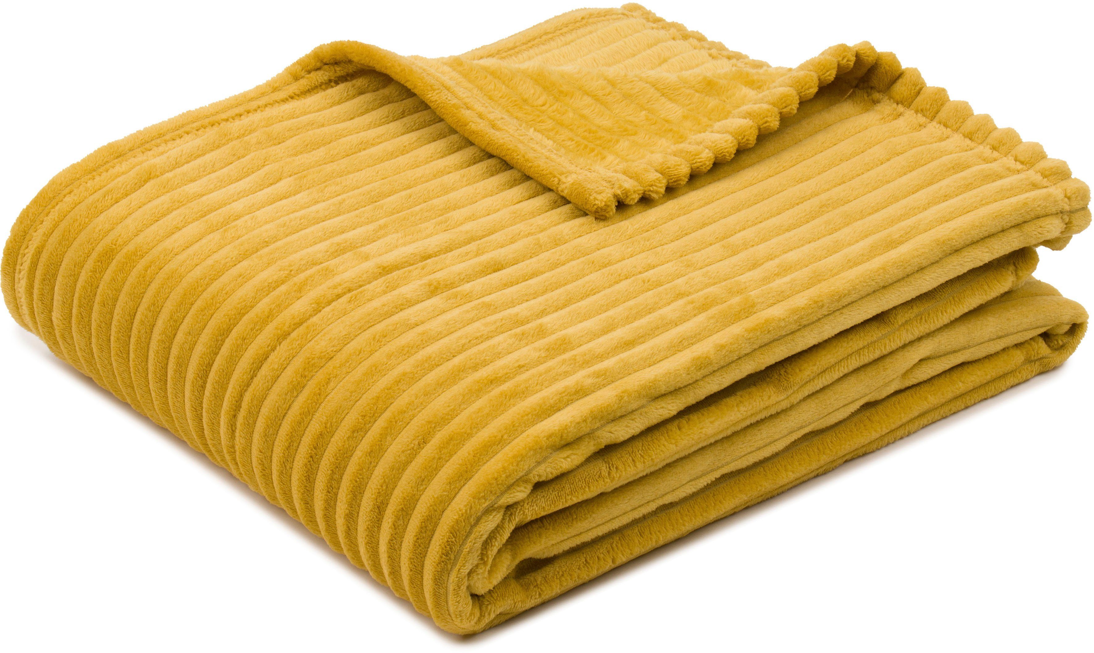 Gözze Wohndecke »Feincord Kuscheldecke«, flauschig weich und wohlig warm günstig online kaufen
