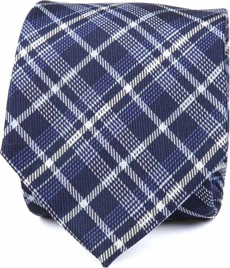 Krawatte Seide Dunkelblau Karo K82-21 - günstig online kaufen