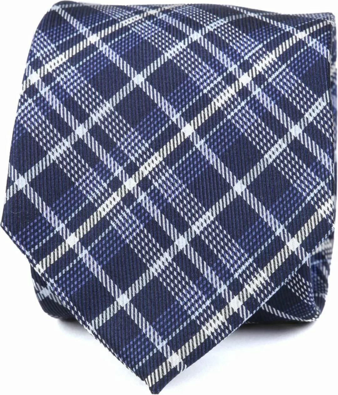 Krawatte Seide Dunkelblau Karo K82-21 - günstig online kaufen