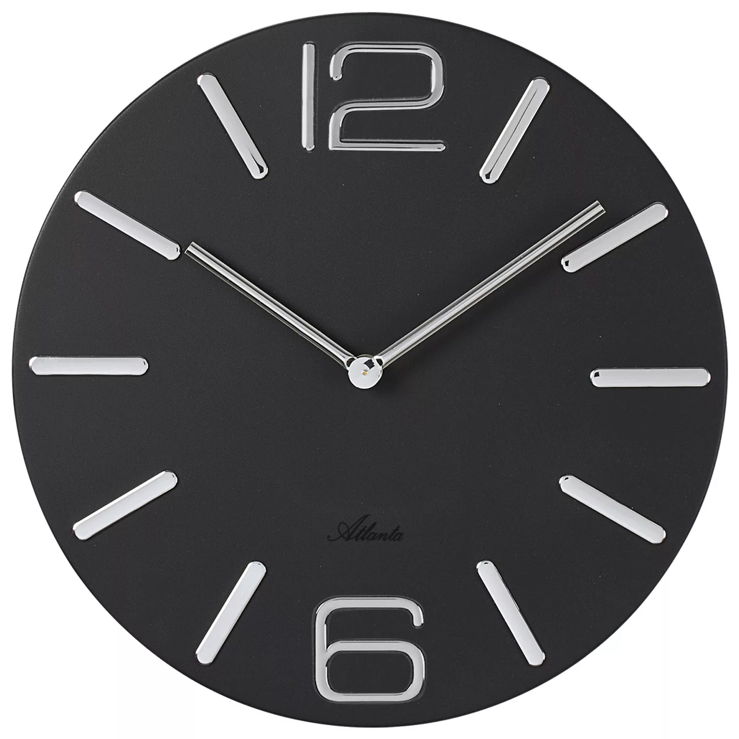 Atlanta 4512/7 Wanduhr Quarz Analog Metall Schwarz Rund günstig online kaufen