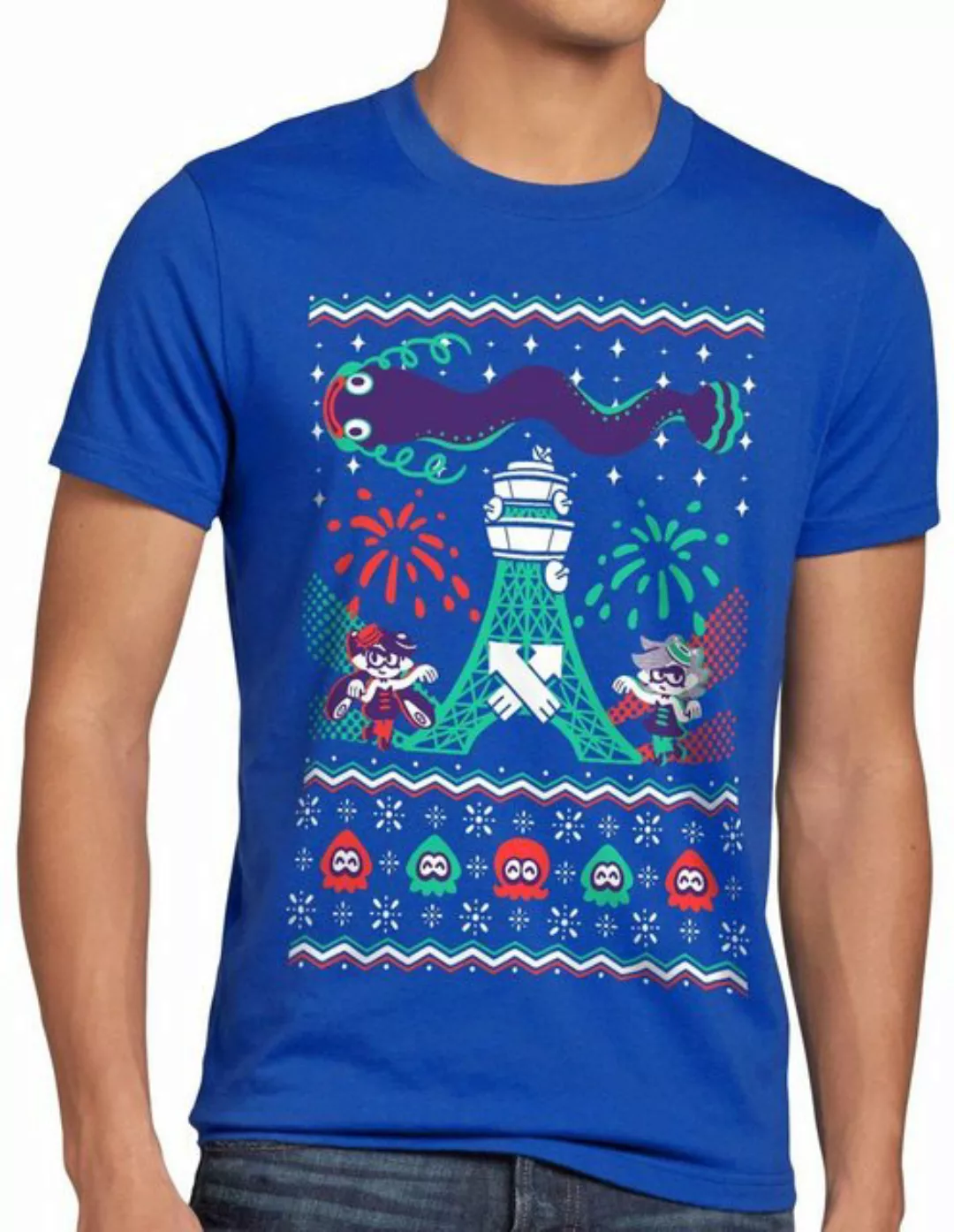 style3 Print-Shirt Herren T-Shirt Splash Christmas Sweater switch ugly pull günstig online kaufen