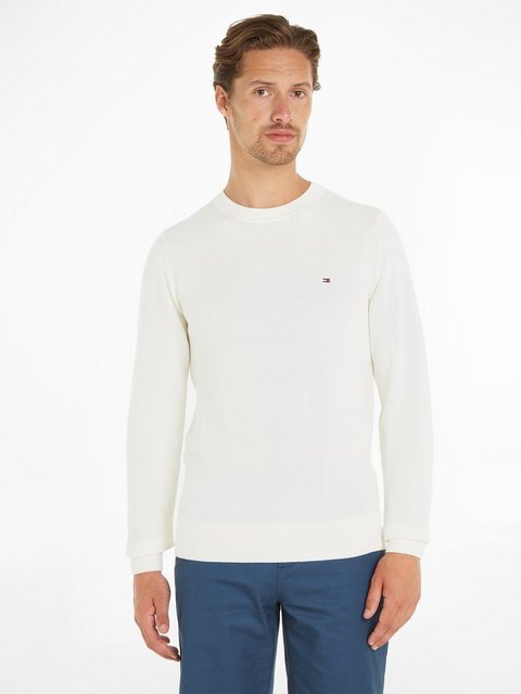 Tommy Hilfiger Longpullover CHAIN RIDGE STRUCTURE C NECK mit Rundhalsaussch günstig online kaufen