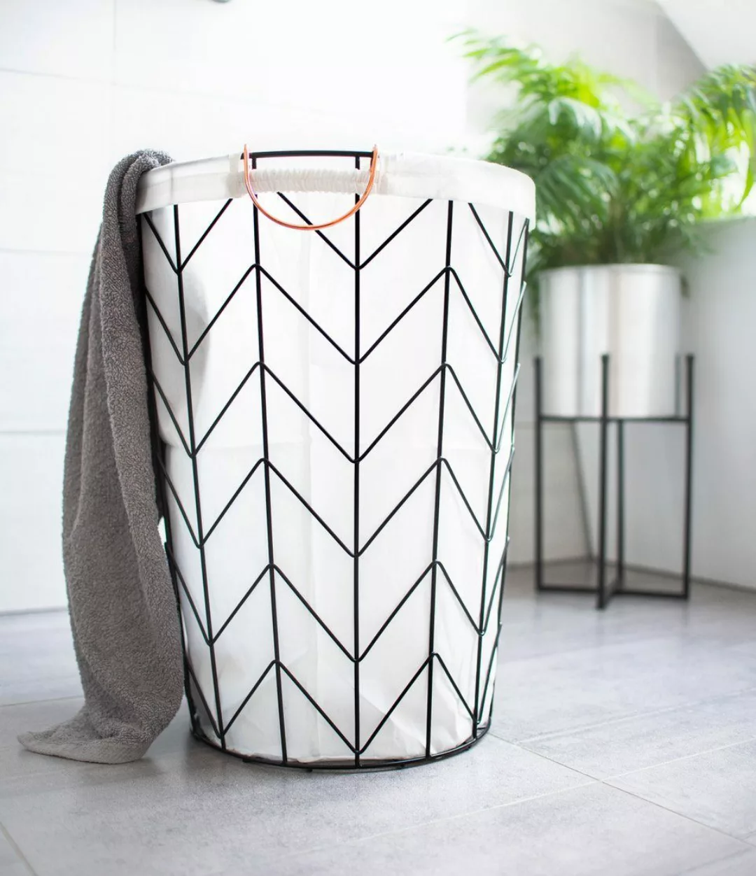 Sendez Aufbewahrungskorb aus Metall 40L Wäschekorb günstig online kaufen