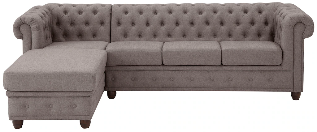 Home affaire Chesterfield-Sofa "New Castle L-Form", hochwertige Knopfheftun günstig online kaufen