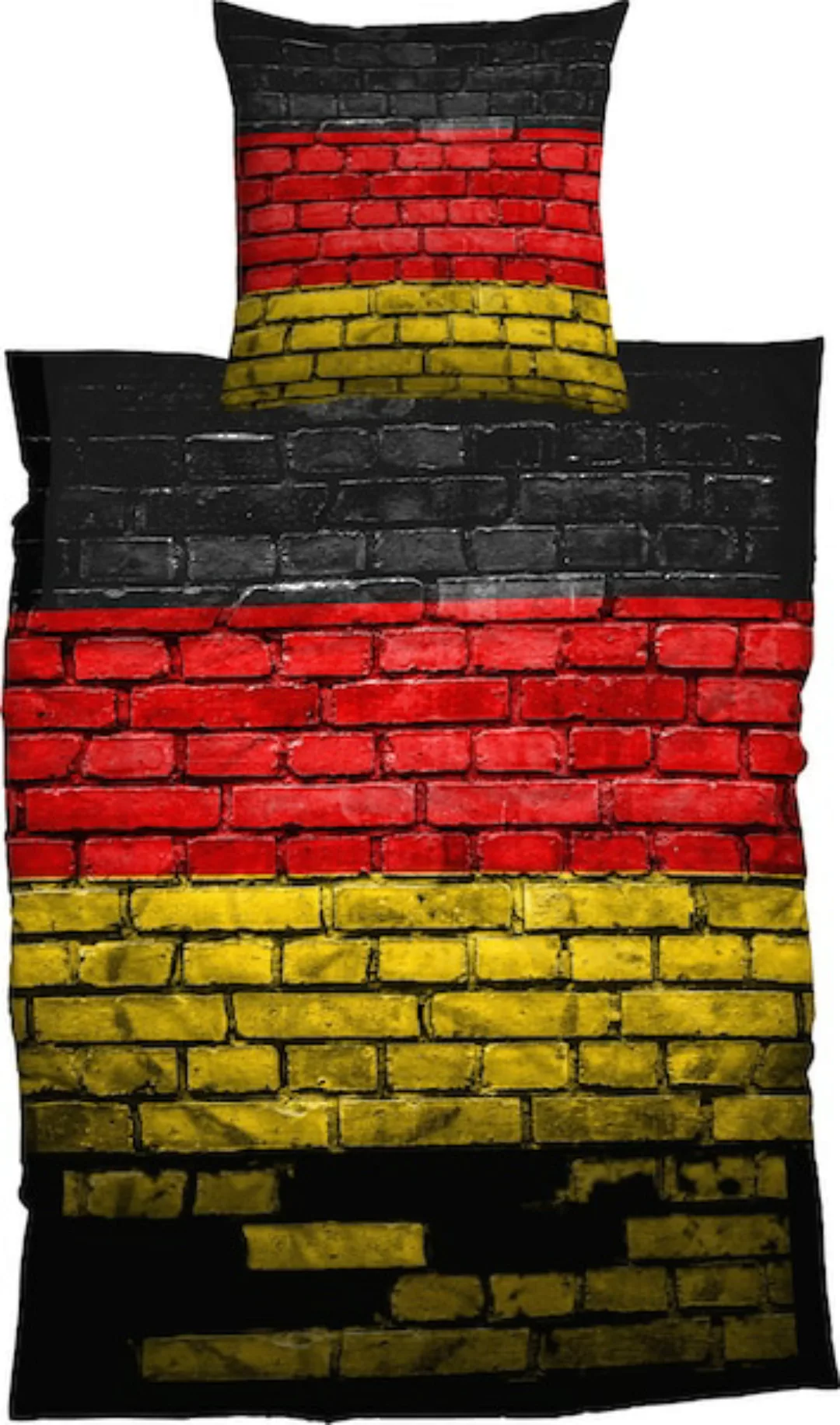 CASATEX Bettwäsche »German Flag«, (2 tlg.), mit Deutschland-Flagge bedruckt günstig online kaufen